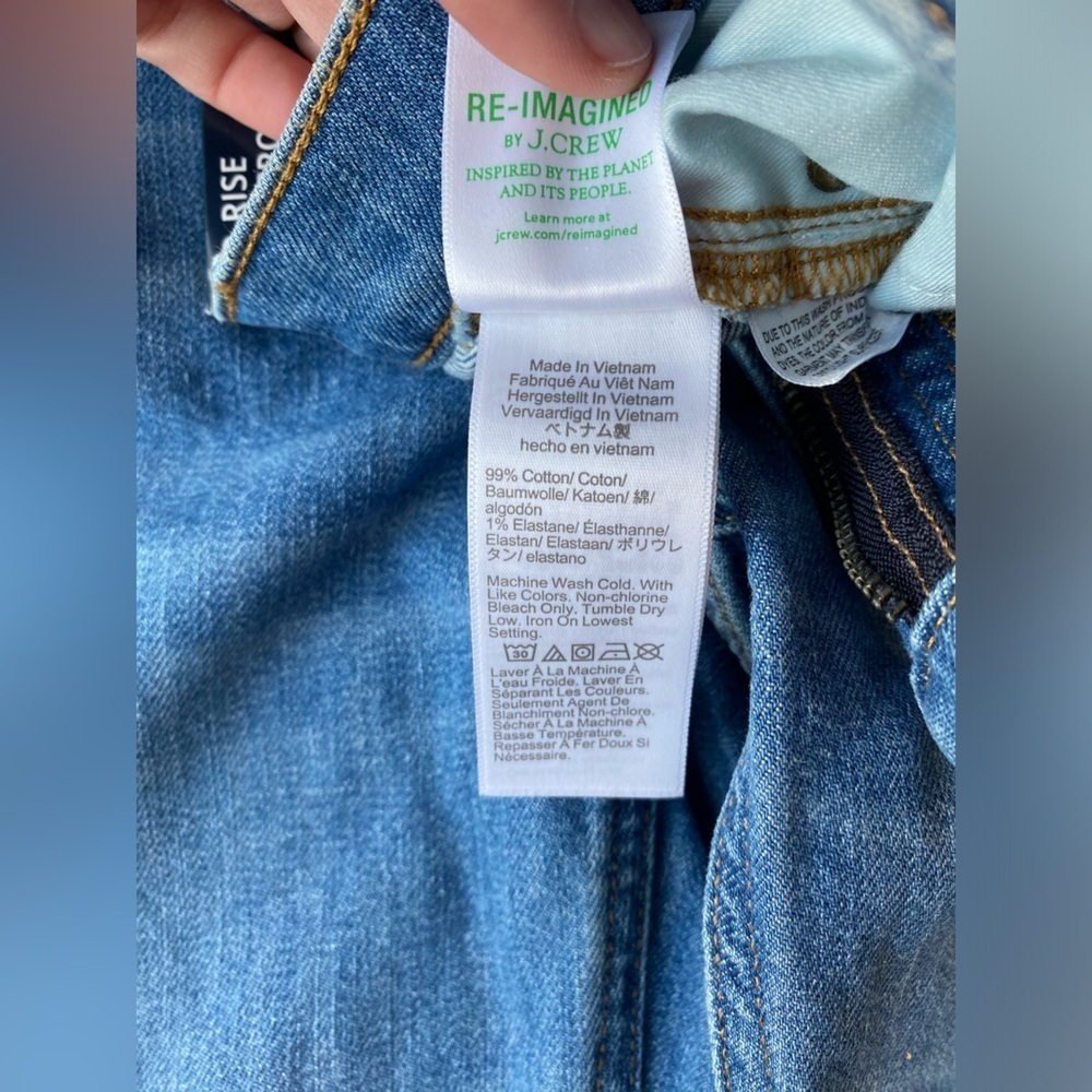 NWT JCrew W30 flare crop mid-rise jean all-day stretch medium wash blue pebble - Picture 7 of 13